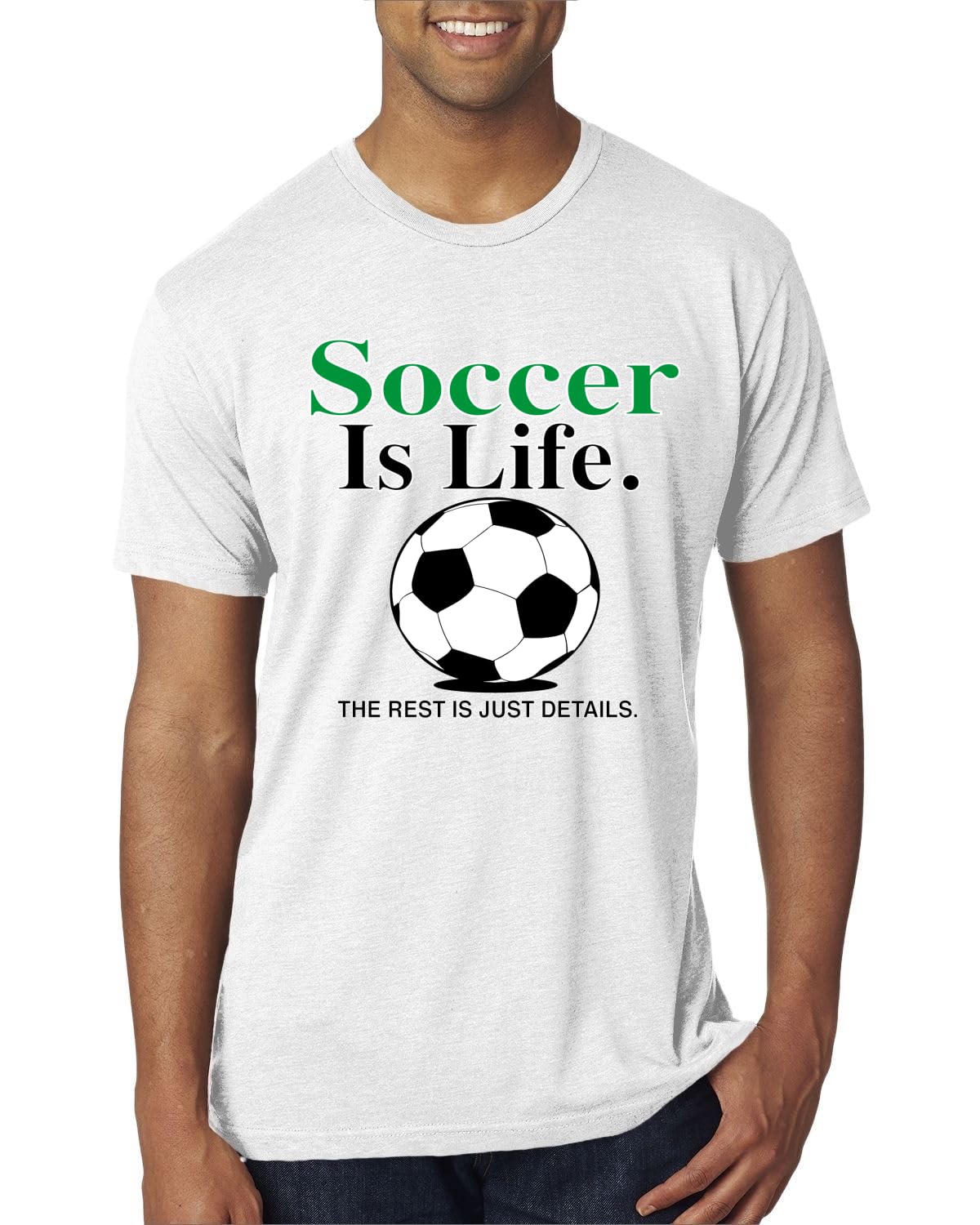 Soccer is Life, the Rest is Just Details Retro 90s Sports Mens Premium Tri Blend T-Shirt