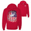 US Flag Ford Bronco Cars and Trucks Front and Back Graphic Zip Up Hoodie Sweatshirt