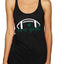 Football Hometown Fan Heart Script Writing Sports Tri-Blend Racerback Tank Top