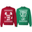 Feel The Joy... Jingle My Bells Ugly Christmas Couples Crewneck Sweatshirts