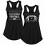 Vintage American Football Team 2 Pack Sports Ladies Racerback Tank Top