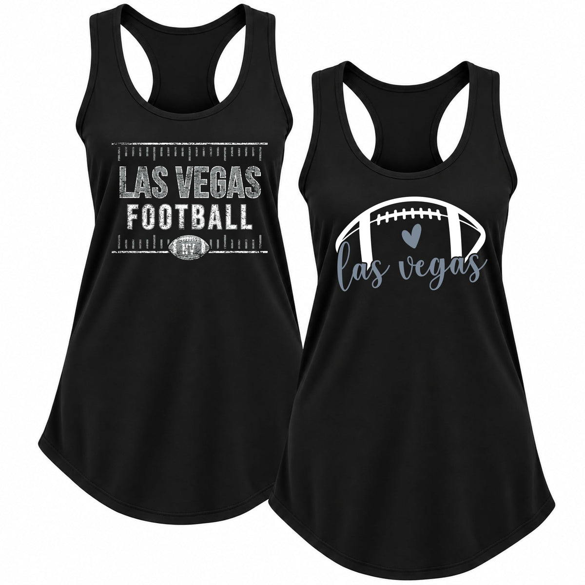 Vintage American Football Team 2 Pack Sports Ladies Racerback Tank Top