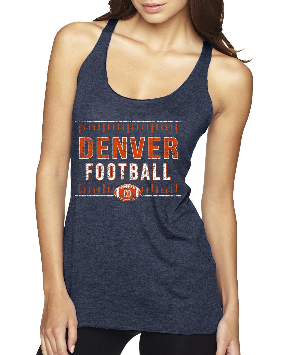 DEN Fantasy Football Sports Women's Triblend Racerback Tank