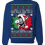 Funny Italian Christmas Donkey Ugly Christmas Sweater Crewneck Sweatshirt