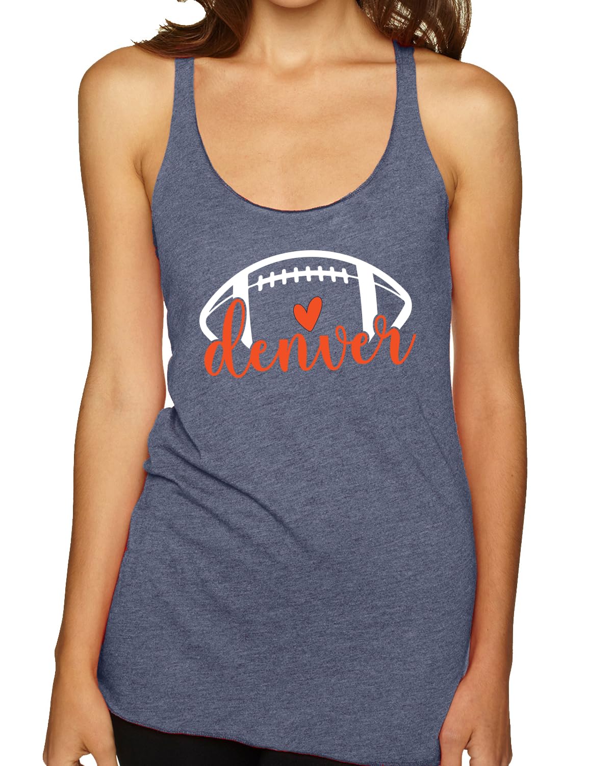 DEN Fantasy Football Sports Women's Triblend Racerback Tank