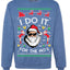 I Do It for the Hos Funny Santa Ugly Christmas Sweater Crewneck Sweatshirt
