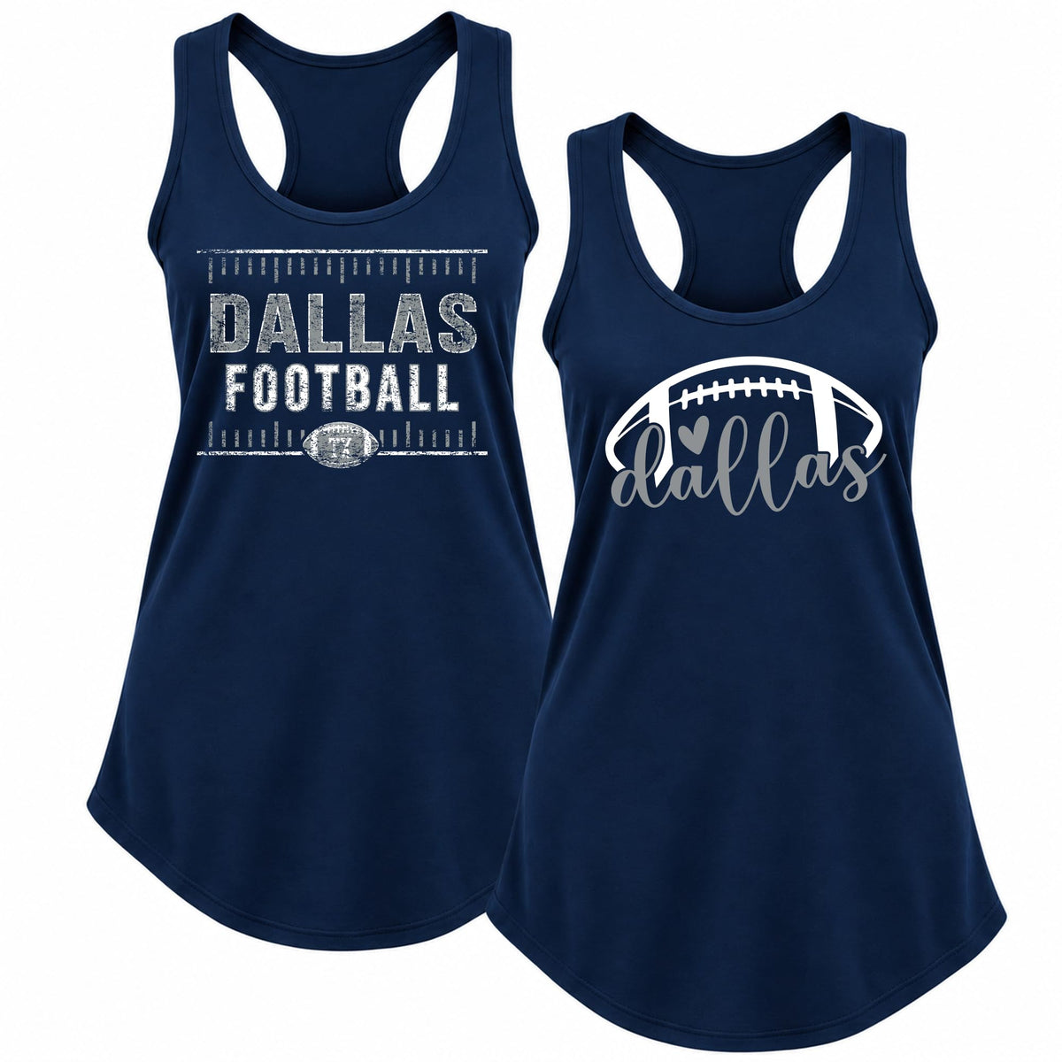Vintage American Football Team 2 Pack Sports Ladies Racerback Tank Top