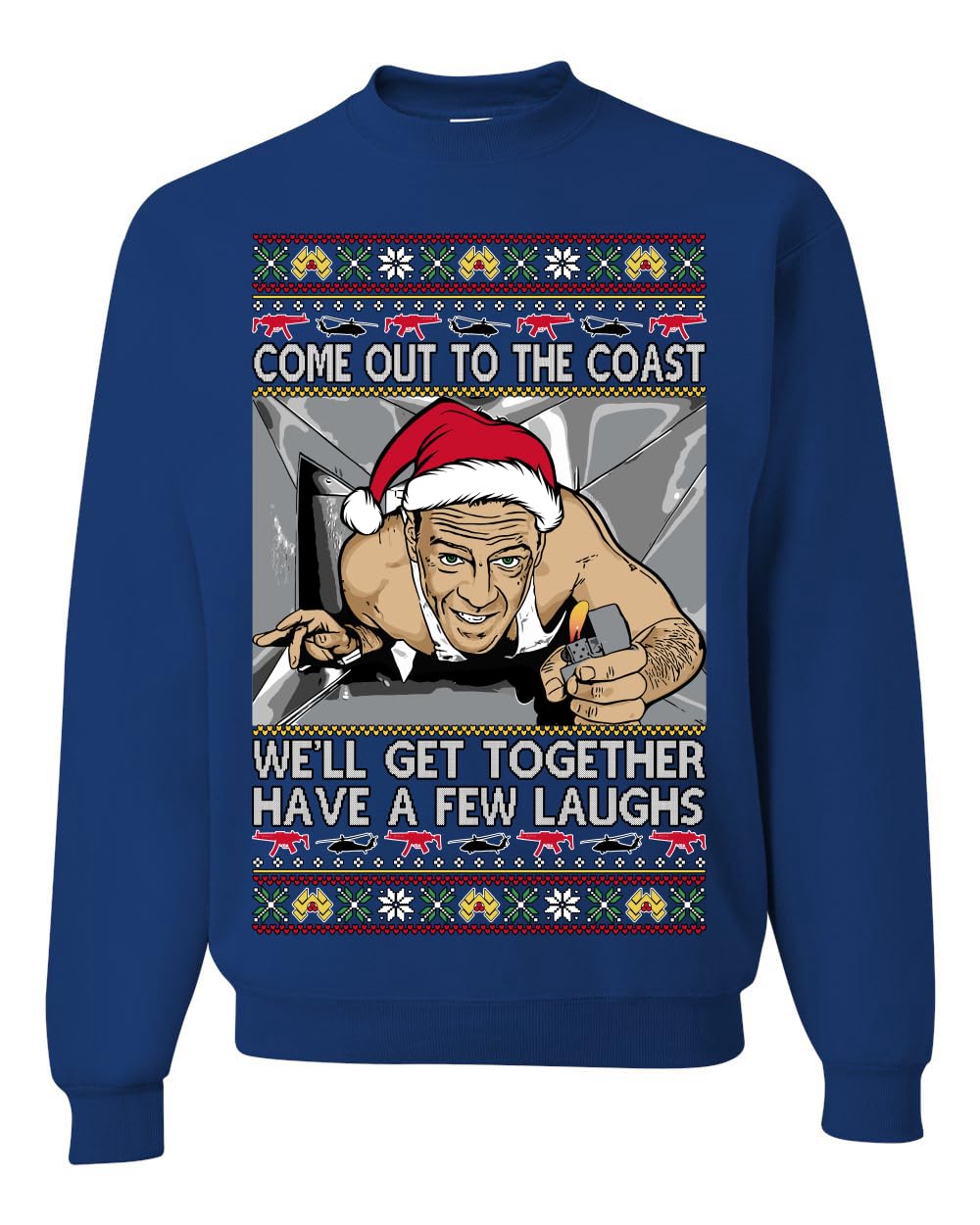 Nakatomi Christmas Party McClane Ugly Christmas Sweater Crewneck Sweatshirt
