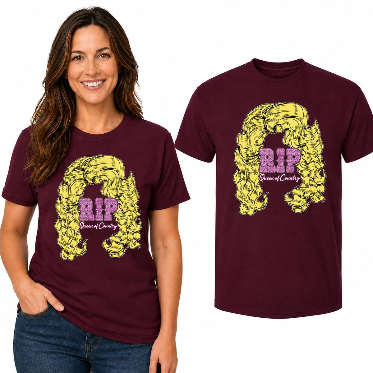 Queen of Country RIP Ugly Christmas Men's T-Shirt