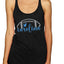 Football Hometown Fan Heart Script Writing Sports Tri-Blend Racerback Tank Top