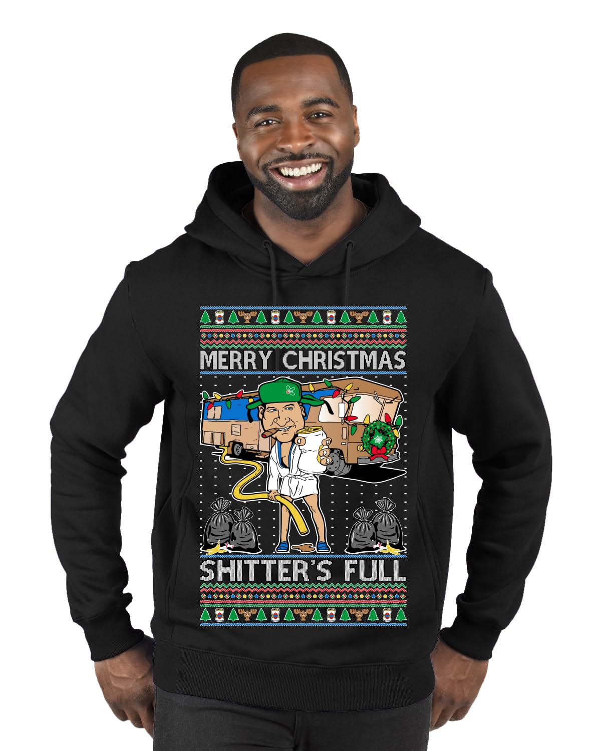 Merry Christmas Shitter's Full Ugly Christmas Sweater Unisex Crewneck Sweatshirt