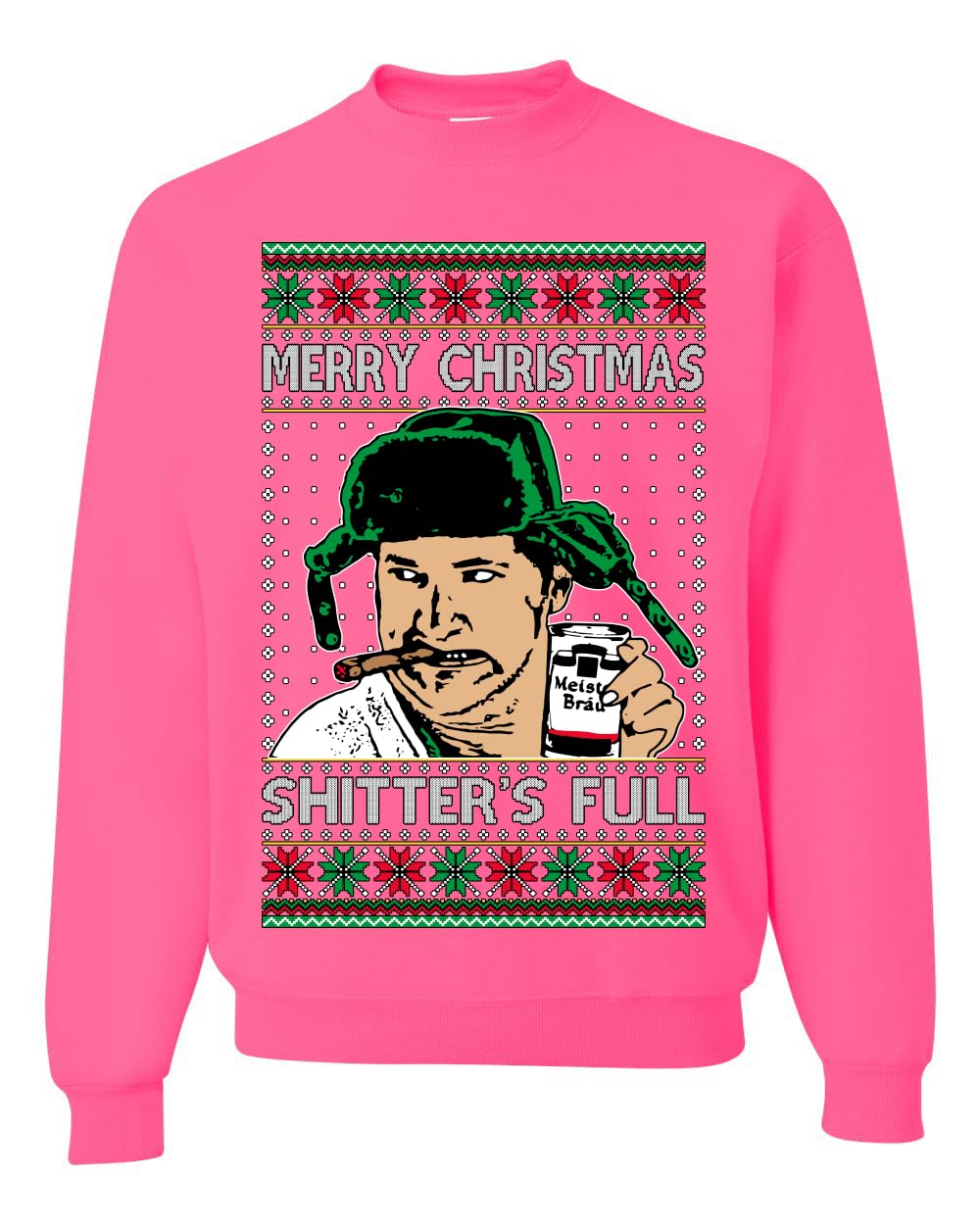 Shitter's Full Cousin Eddie Ugly Christmas Sweater Crewneck Sweatshirt