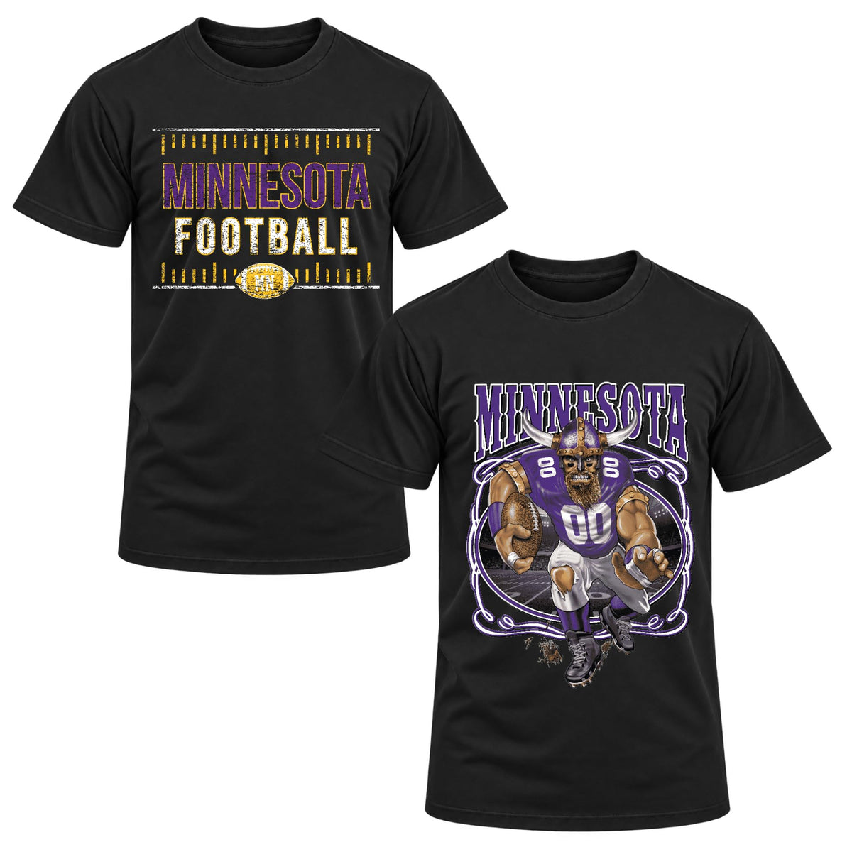 Football Fan 2 Pack Mens Tee Unisex Tshirt Graphic Football Team Tee