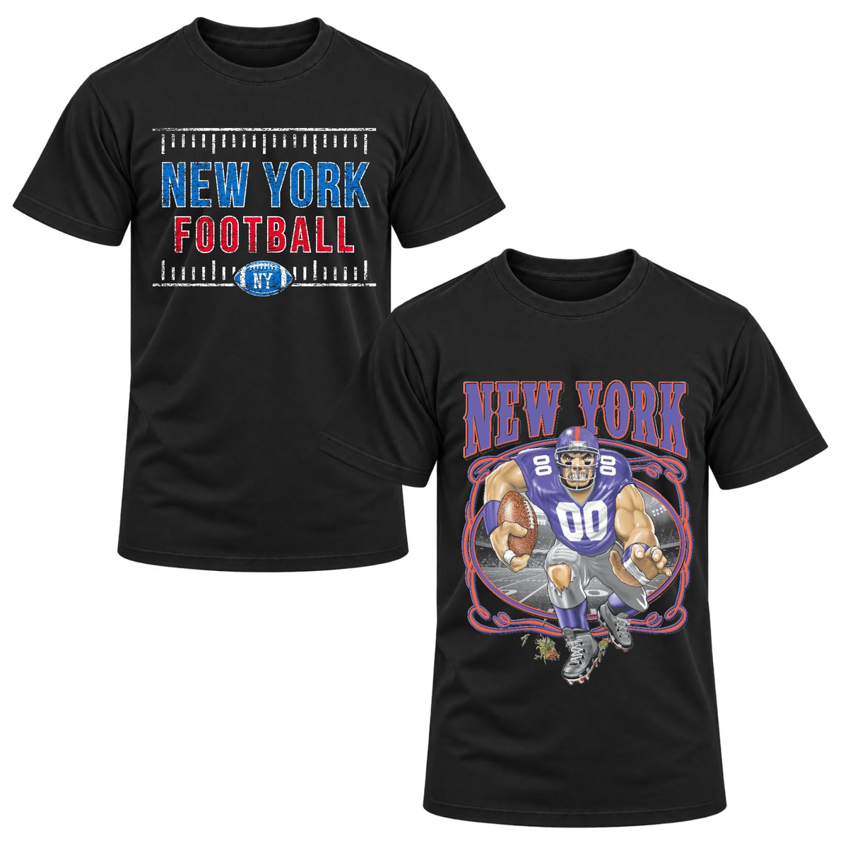Football Fan 2 Pack Mens Tee Unisex Tshirt Graphic Football Team Tee