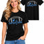 Womens Football Fan Cotton Tee Graphic We love City T Shirt