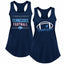 Vintage American Football Team 2 Pack Sports Ladies Racerback Tank Top