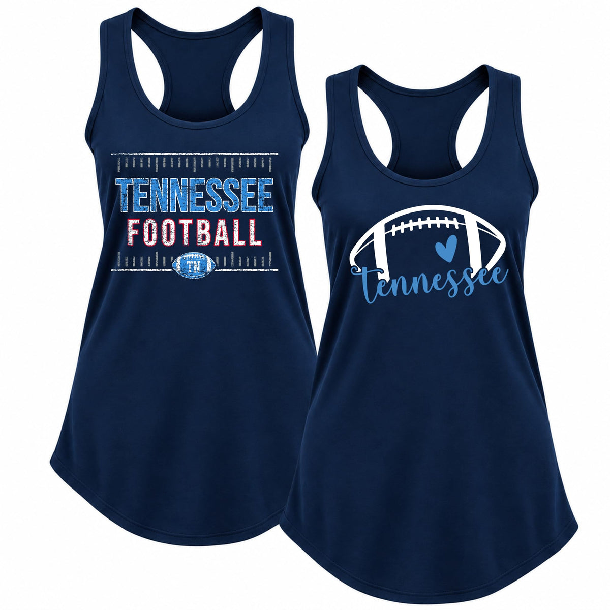 Vintage American Football Team 2 Pack Sports Ladies Racerback Tank Top