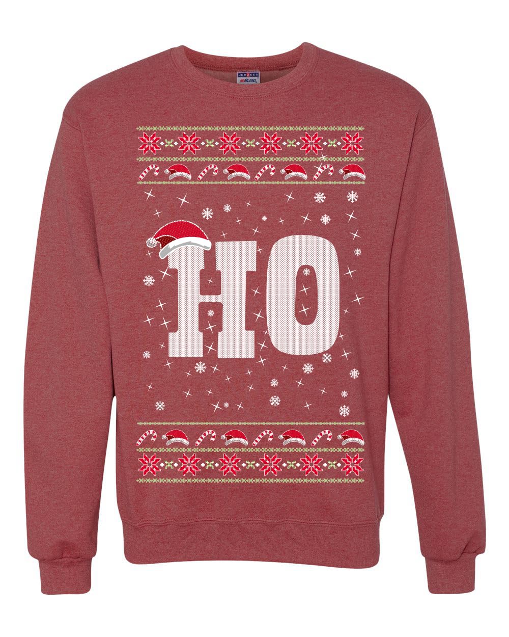 Where my Hos At Santa Ugly Christmas Sweater Unisex Crewneck Sweatshirt