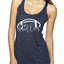 Football Hometown Fan Heart Script Writing Sports Tri-Blend Racerback Tank Top