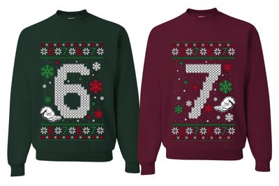 6 7 Meme Funny Matching Couple Sweatshirt Unisex Ugly Christmas Sweater