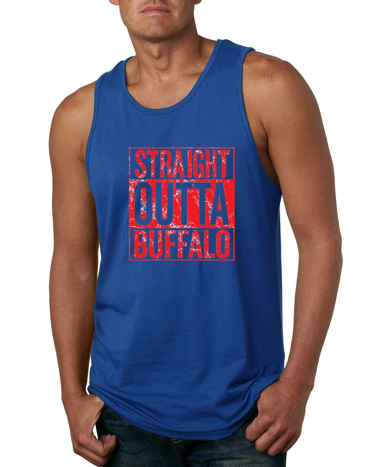Straight Outta State Fan Fantasy Sports Mens Graphic Tank Top