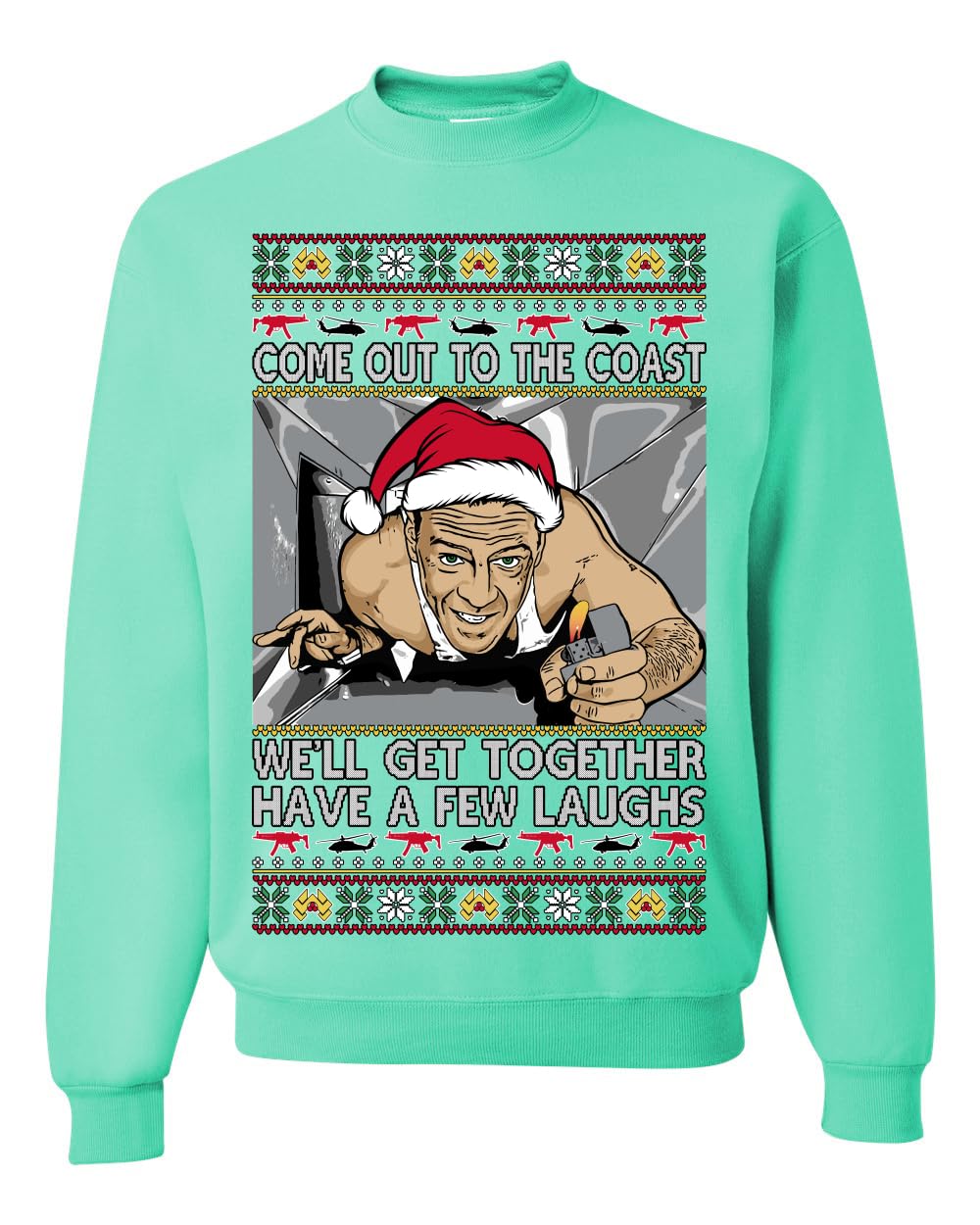 Nakatomi Christmas Party McClane Ugly Christmas Sweater Crewneck Sweatshirt