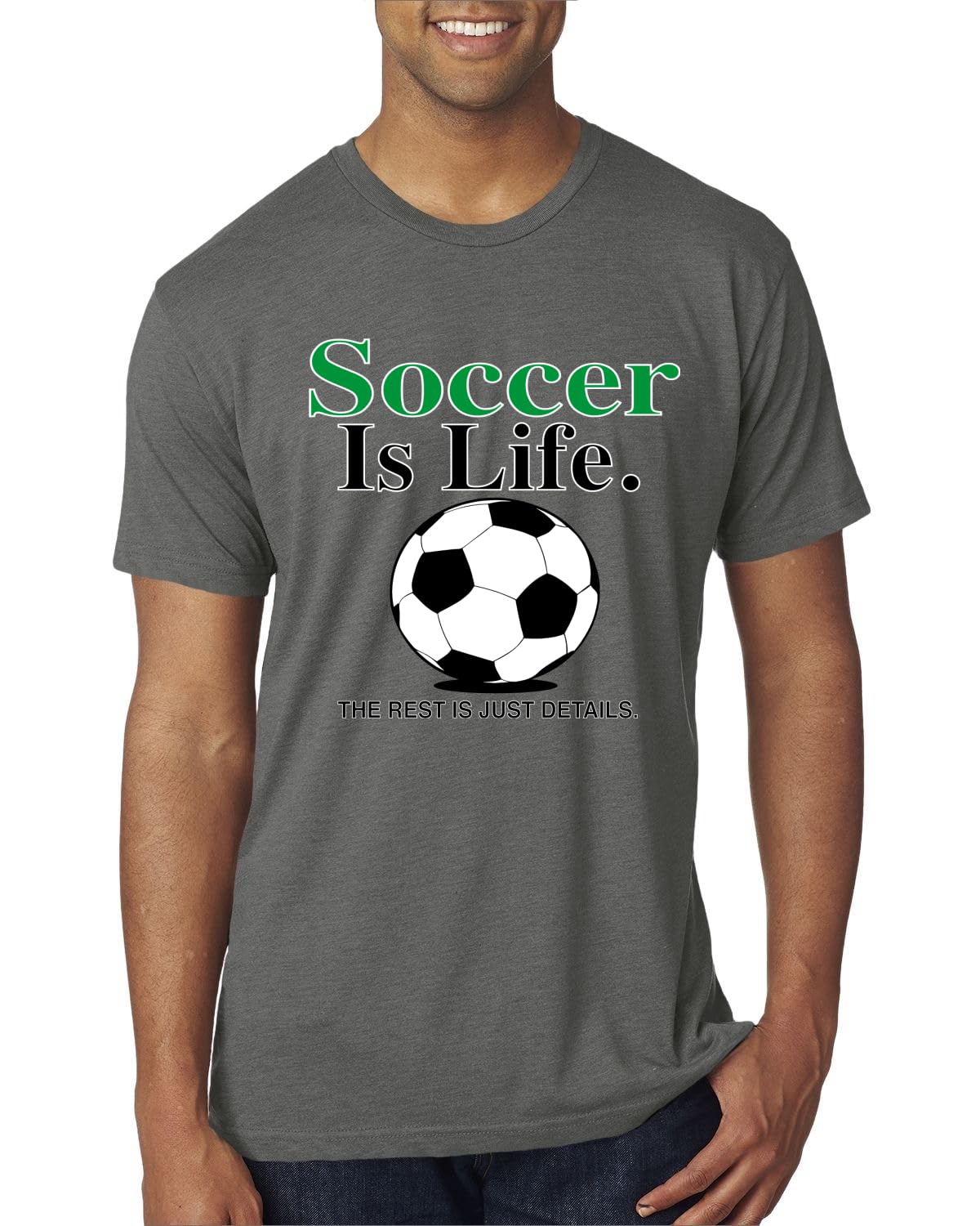 Soccer is Life, the Rest is Just Details Retro 90s Sports Mens Premium Tri Blend T-Shirt