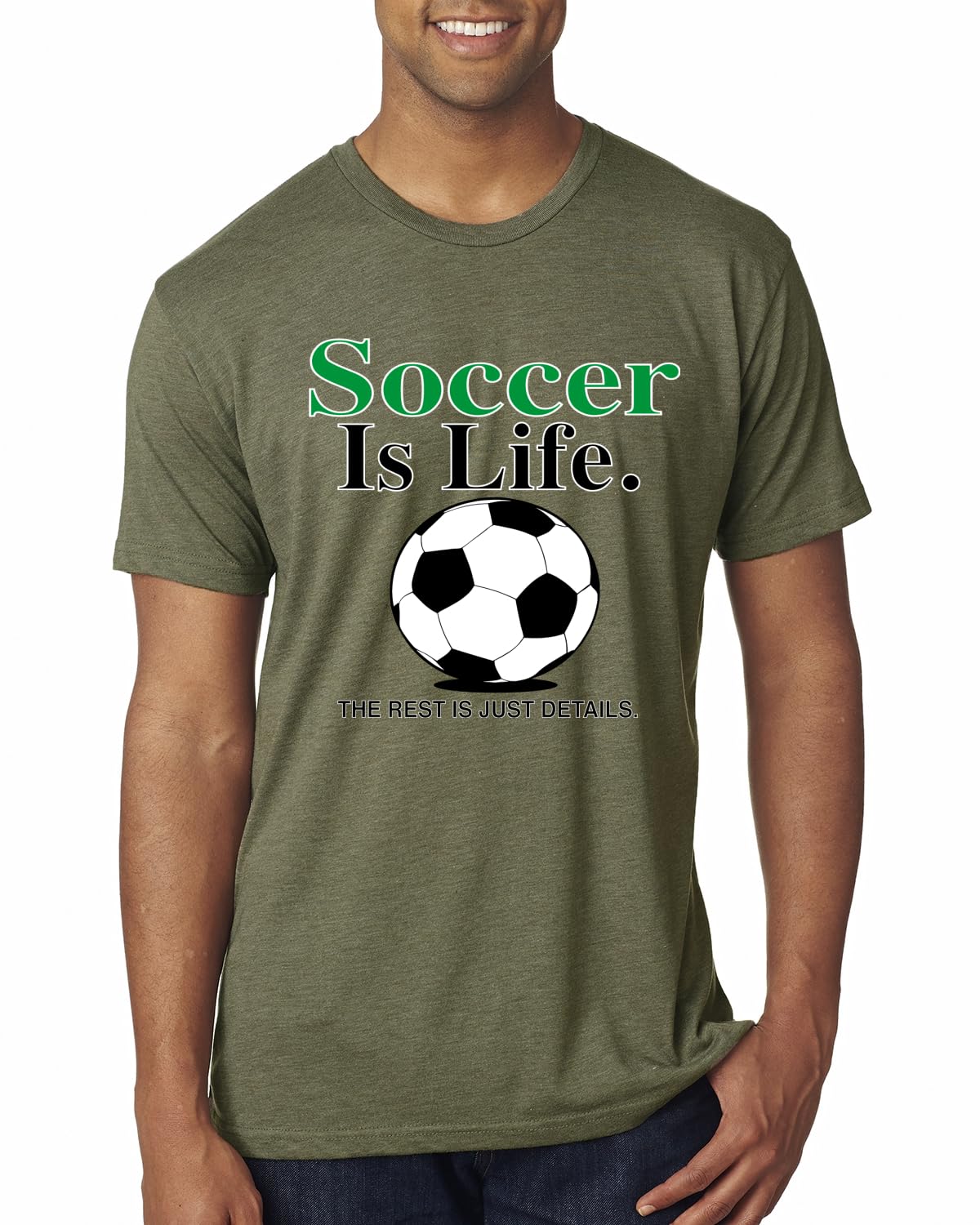 Soccer is Life, the Rest is Just Details Retro 90s Sports Mens Premium Tri Blend T-Shirt