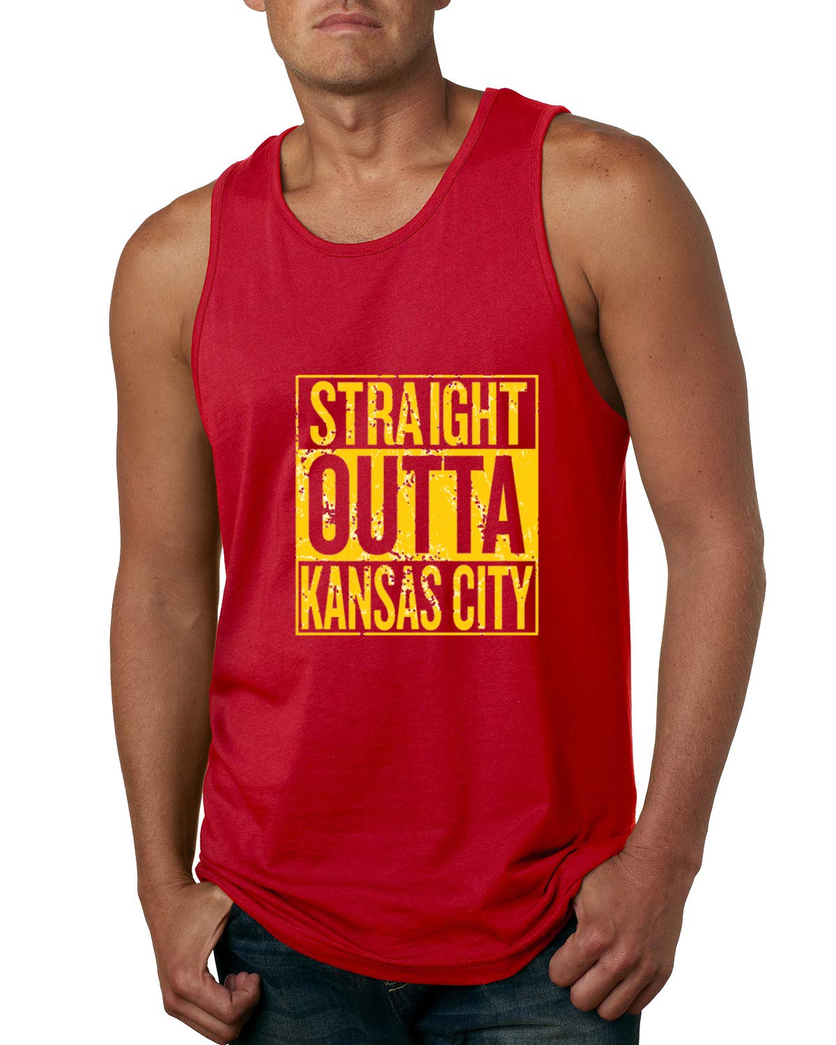 Straight Outta State Fan Fantasy Sports Mens Graphic Tank Top