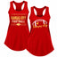 Vintage American Football Team 2 Pack Sports Ladies Racerback Tank Top