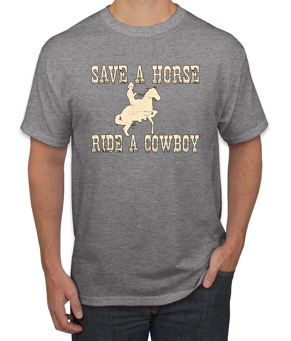 Save A Horse Ride A Cowboy Pop Culture Men's Graphic T-Shirt