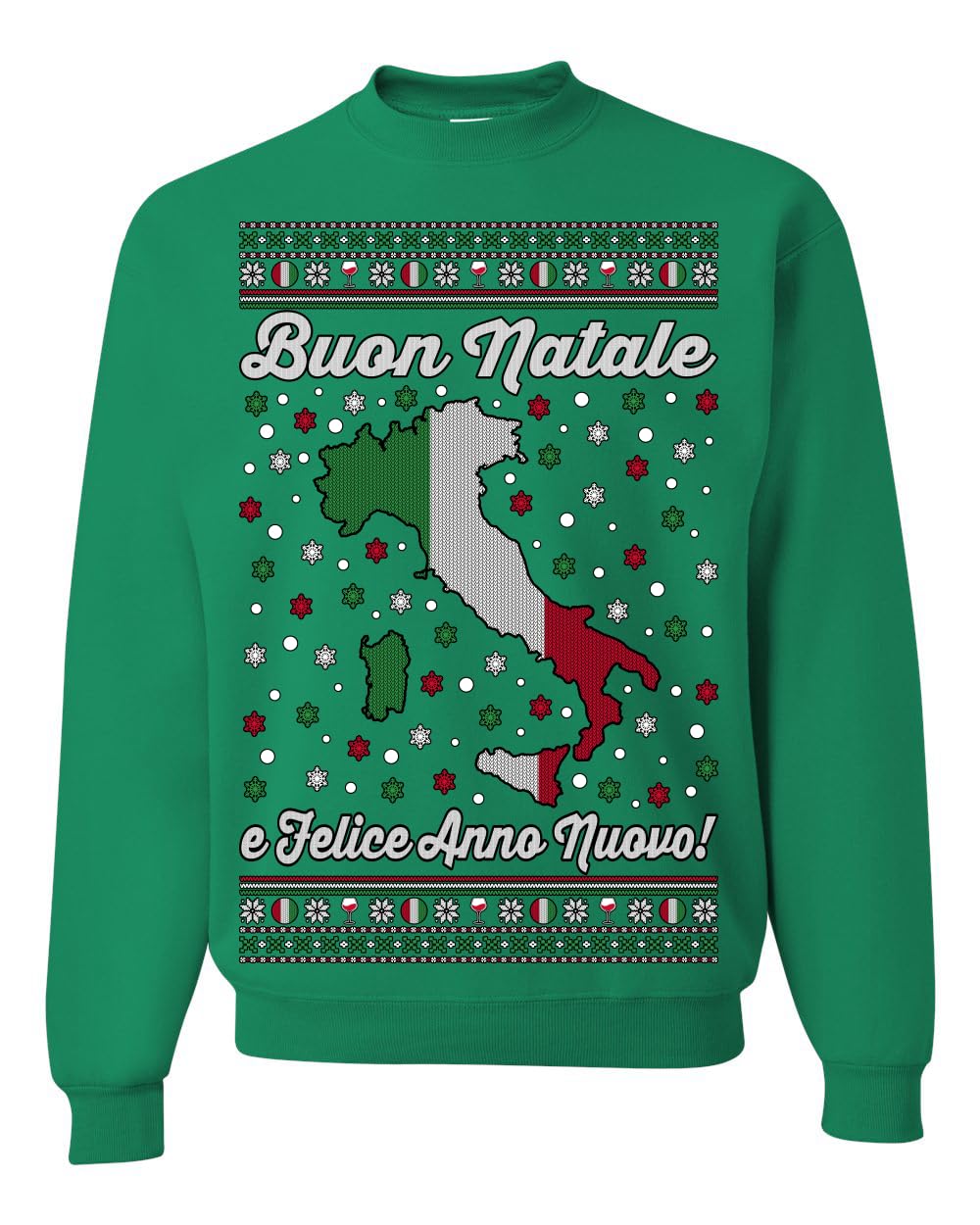 Funny Italian Christmas Donkey Ugly Christmas Sweater Crewneck Sweatshirt