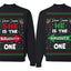 She is Naughty One, He is the Naughty One Funny Couples Sweatshirt