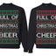 Full of Christmas Cheer Beer Husband Wife Couple Sweatshirt Ugly Christmas Matching Couples