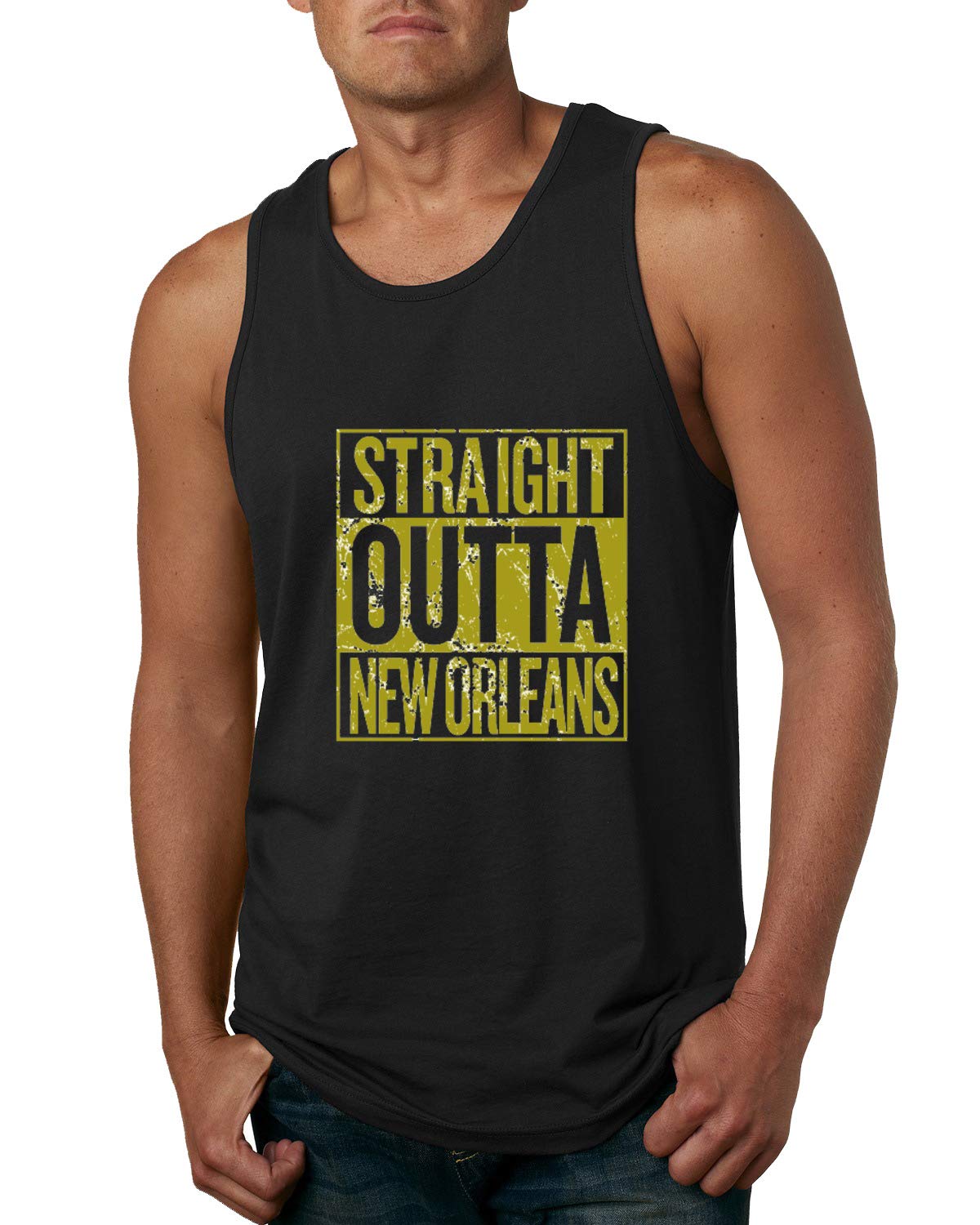 Straight Outta State Fan Fantasy Sports Mens Graphic Tank Top