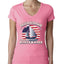 Funny Island Pop Culture Womens Junior Fit V-Neck Tee