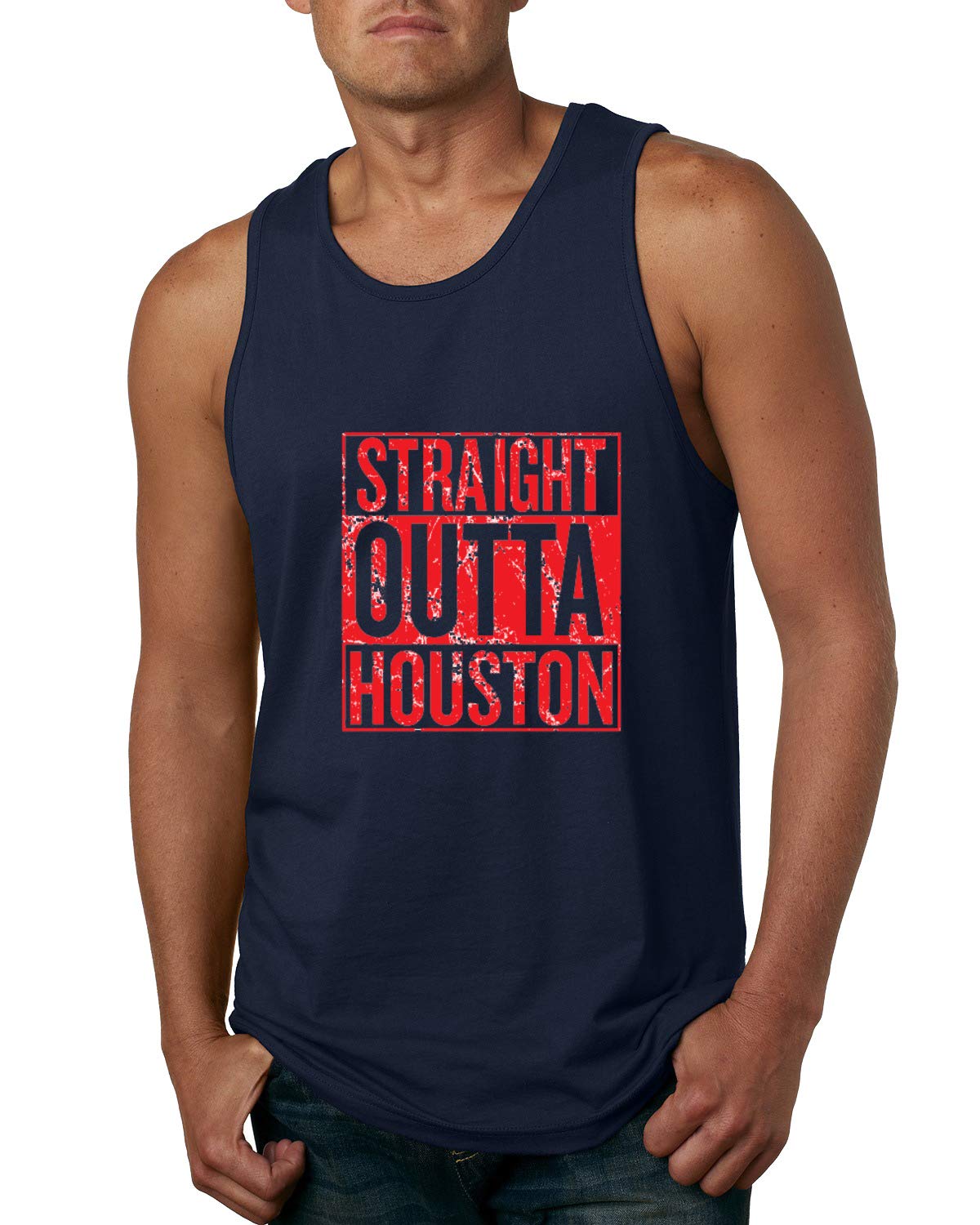 Straight Outta State Fan Fantasy Sports Mens Graphic Tank Top