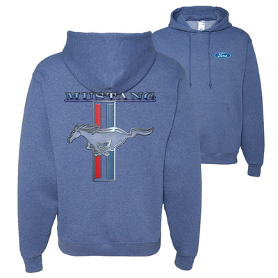 Ford Mustang Classic Pony USA Logo Emblem Cars and Trucks Front and Back Unisex Graphic Hoodie Sweatshirt