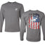 US Flag Ford Bronco Front and Back  Cars and Trucks Mens Long Sleeve Shirt