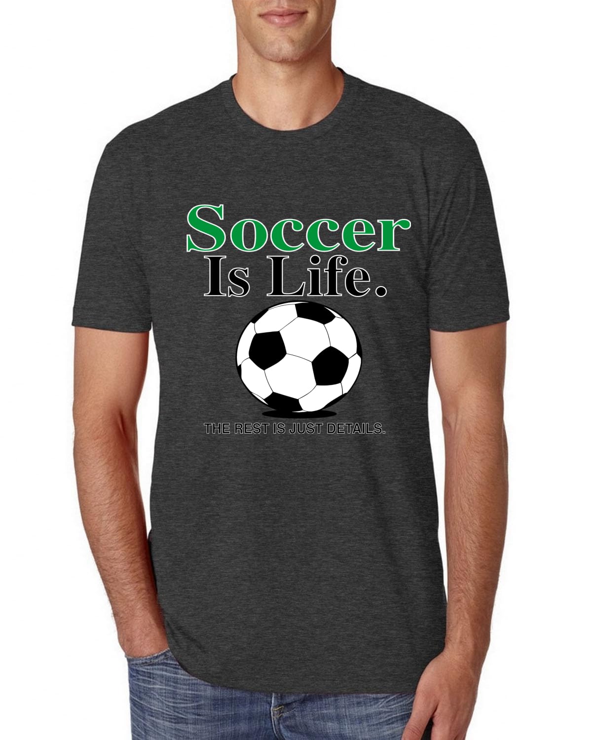 Soccer is Life, the Rest is Just Details Retro 90s Sports Mens Premium Tri Blend T-Shirt