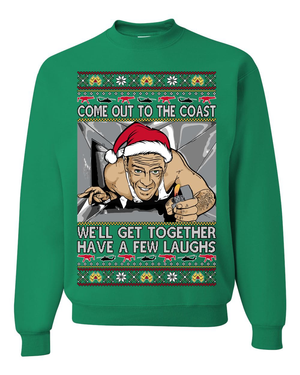 Nakatomi Christmas Party McClane Ugly Christmas Sweater Crewneck Sweatshirt