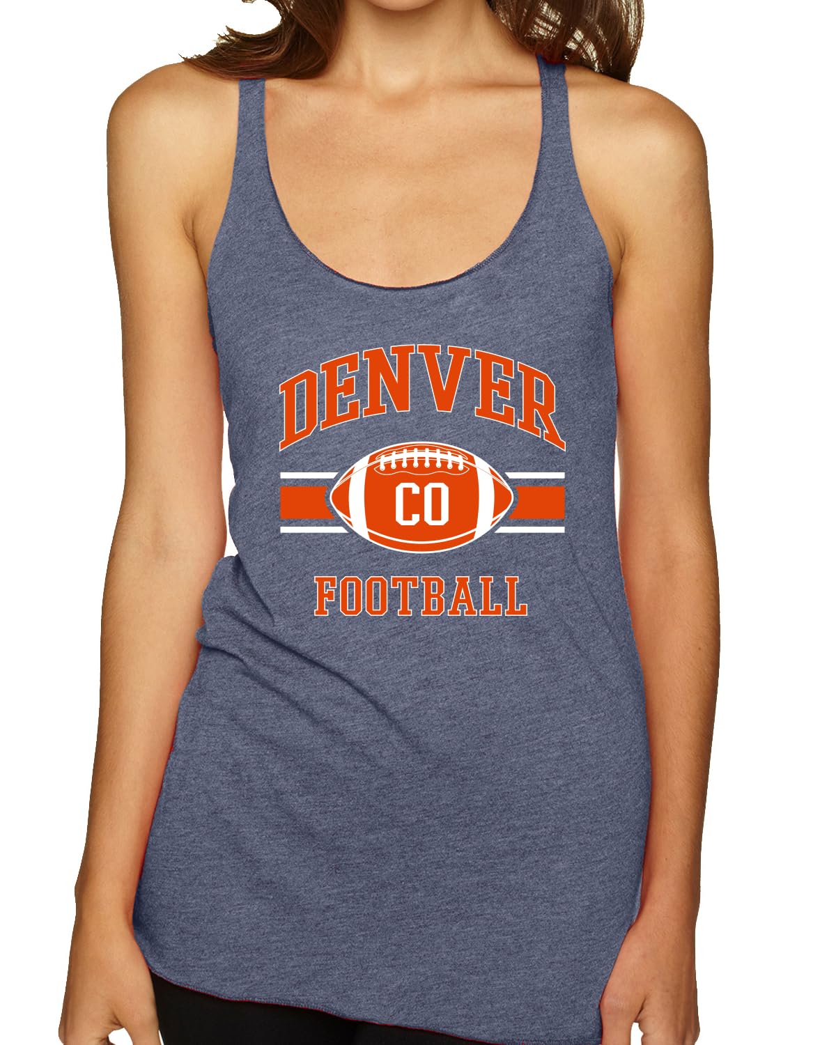 DEN Fantasy Football Sports Women's Triblend Racerback Tank