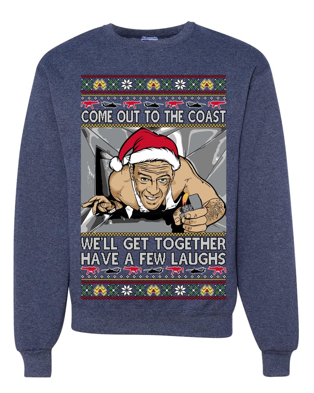 Nakatomi Christmas Party McClane Ugly Christmas Sweater Crewneck Sweatshirt