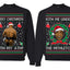 Kith Me Under the Mithletoe Funny Fight Meme Classic Funny Couples Xmas