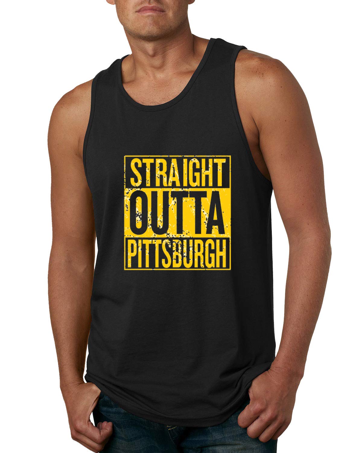 Straight Outta State Fan Fantasy Sports Mens Graphic Tank Top