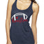 Football Hometown Fan Heart Script Writing Sports Tri-Blend Racerback Tank Top