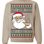 Santa Knows You've Been a Dumb Bitch Funny Vulgar Ugly Christmas Sweater