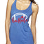 Football Hometown Fan Heart Script Writing Sports Tri-Blend Racerback Tank Top