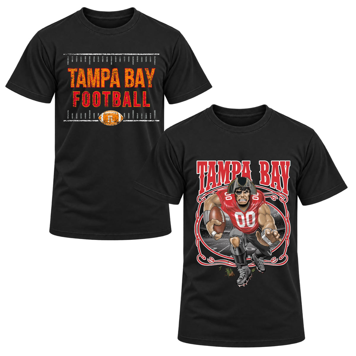 Football Fan 2 Pack Mens Tee Unisex Tshirt Graphic Football Team Tee