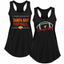 Vintage American Football Team 2 Pack Sports Ladies Racerback Tank Top
